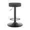 Armen Living Dax Backless Dark Gray Faux Leather Adjustable Height Bar Stool LCDXBABLGR - alternate 8
